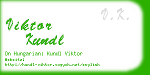 viktor kundl business card